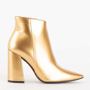 Gold women's boots on the Calisto post - Footwear