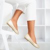 Golden women's ballerina eco - leather Nastis - Footwear 1
