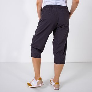 Graphite 3/4 length women's shorts with pockets - Clothing