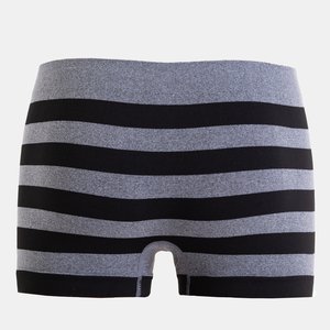 Gray and black striped boxer shorts for men - Underwear