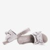 Gray flip flops with Sabella bow - Footwear 1