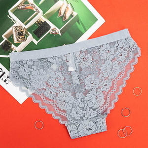 Gray lace panties for women - Underwear