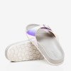 Gray slippers with holographic finish Sabia - Footwear