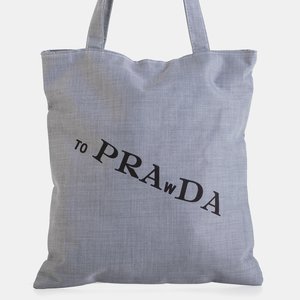 Gray women's shoulder bag with an inscription - Accessories