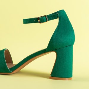 Green women's high heel sandals Maniza - Footwear