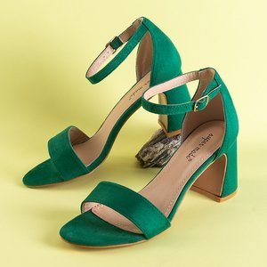 Green women's high heel sandals Maniza - Footwear