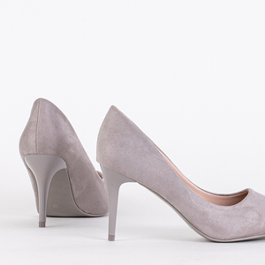 Grey eco-suede stiletto pumps Renesa - Footwear