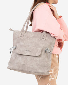 Grey shopper handbag - Accessories