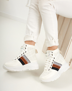 Hasmali Women's White Sports Sneakers - Footwear