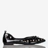 Ladies 'black ballerinas with Lil ornaments - Footwear