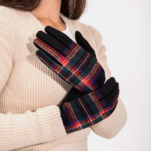 Ladies 'black checked mittens - Accessories
