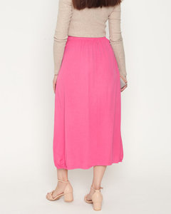 Ladies 'calf-length fuchsia skirt - Clothing