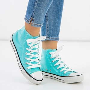 Light Blue Women's High Sneakers Antonella - Footwear