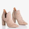 Light brown boots with Alania cut - Footwear