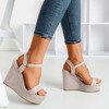 Light gray Demeter wedge sandals - Footwear