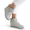 Light gray Harla sneakers with gold ornaments - Footwear
