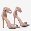 Light gray sandals on a higher heel Suella - Footwear 1