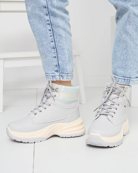 Light gray women's platform snow boots Zuriel - Footwear