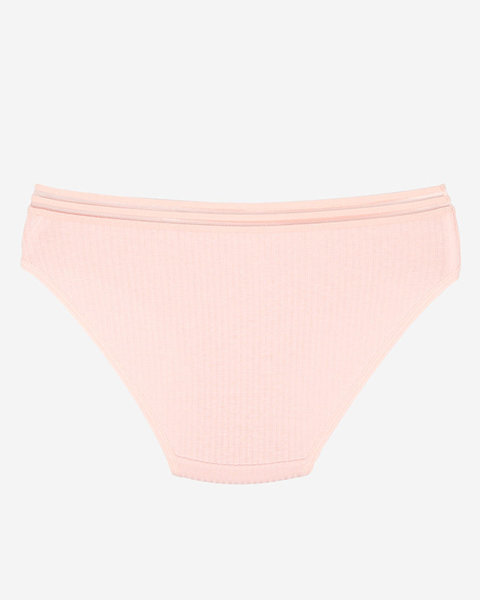 Light pink cotton women's panties, striped - Underwear