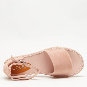 Light pink women's Sitra platform sandals - Footwear