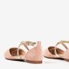 Light pink women's ballerina flat heels Vosia - Footwear 1