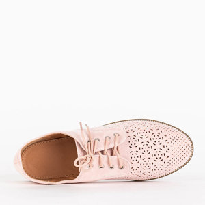 Light pink women's lace-up lace-up shoes Soberin - Footwear