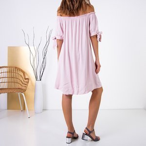 Light pink women's mini dress a'la spanish - Clothing
