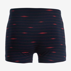 Men's Black Boxer Shorts with Red Stripes - Underwear