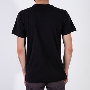 Men's Black Cotton T-Shirt - Clothing