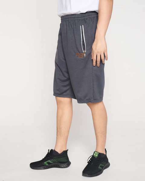 Men's Dark Gray Sweat Shorts - Clothing