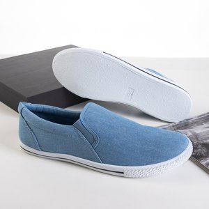 Men's blue slip on Orian sneakers - Footwear