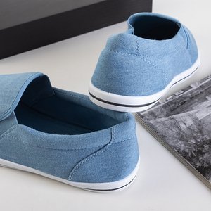 Men's blue slip on Orian sneakers - Footwear