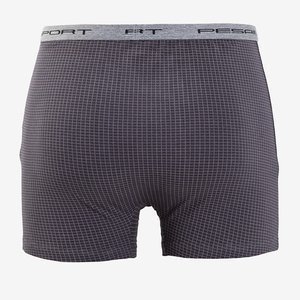 Men's brown checkered boxer shorts - Underwear