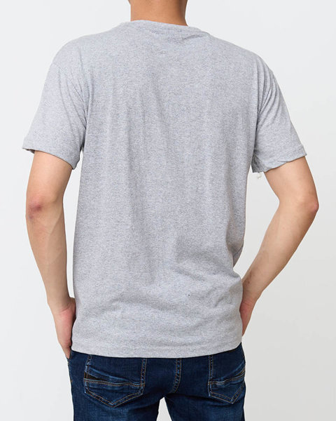 Men's gray print t-shirt - Clothing