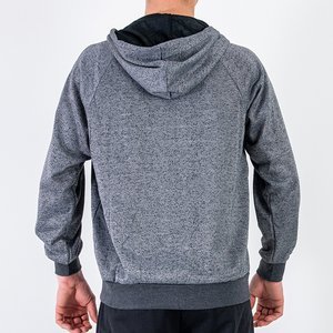 Men's light gray sweatshirt with inscriptions - Clothing