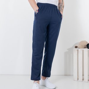 Men's navy blue straight sweatpants - Clothing