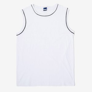 Men's white sleeveless shirt - Clothing