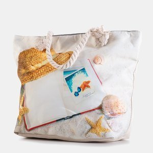 Multicolored beach bag with holiday print - Accessories