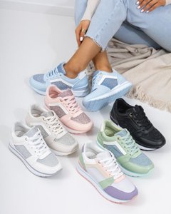 Multicolored women's sports sneakers with glitter Berilan - Footwear