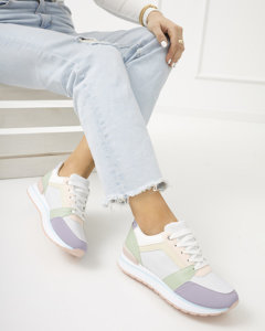 Multicolored women's sports sneakers with glitter Berilan - Footwear