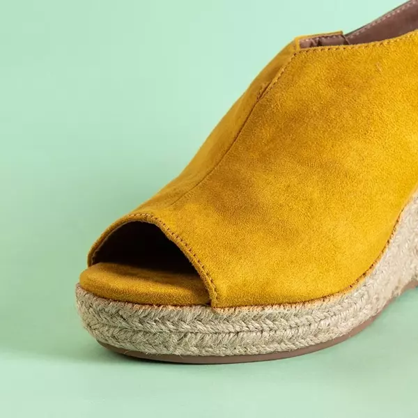 Mustard wedge sandals Clowse - Shoes