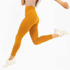 Mustard women's leggings - Clothing