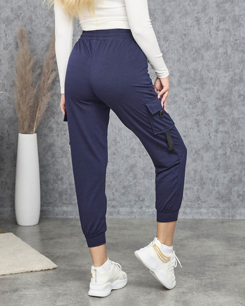 Navy blue cargo sweatpants - Clothing