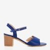 Navy blue high heel sandals Loaha - Footwear