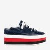 Navy blue sneakers on the Dishye platform - Footwear 1