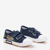 Navy blue velcro sneakers for kids Jeff - Footwear