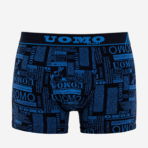 Navy patterned men's boxer shorts - Underwear