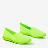 Neon green women&#39;s slip-on sneakers Colorful - Footwear 1