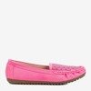 Neon pink women&#39;s loafers with zircons Cyliua - Footwear 1