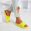 Neon yellow slippers with mesh Sensie - Footwear